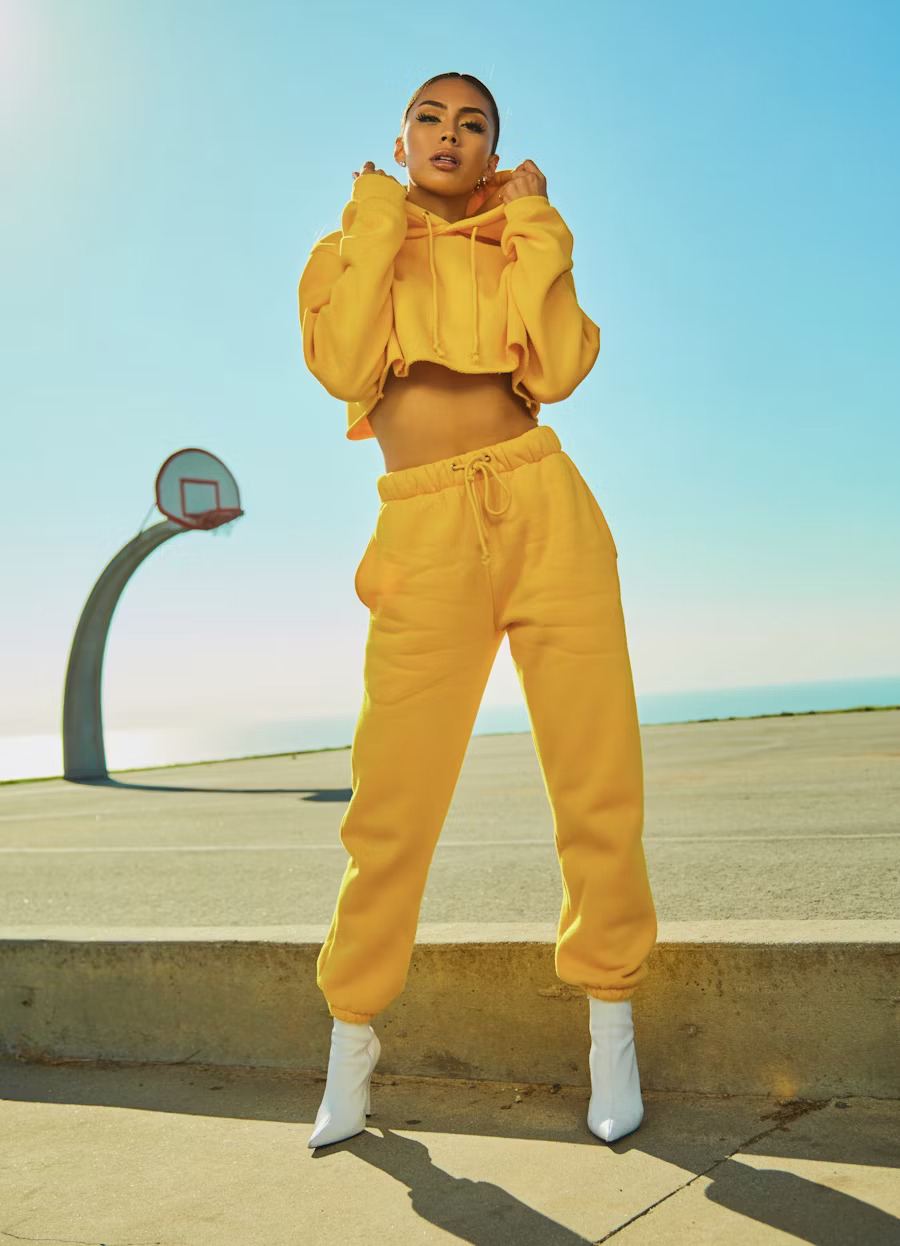 A model wearing a Sunburst Tracksuit